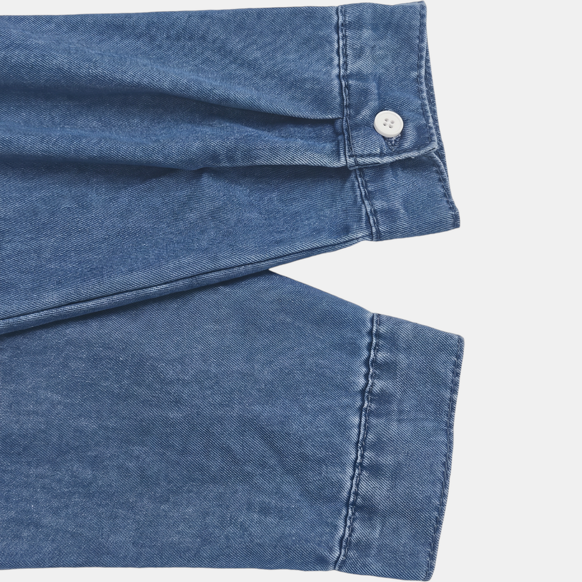 Mono Vaquero Lavado de Pierna Ancha con Botones para Mujer