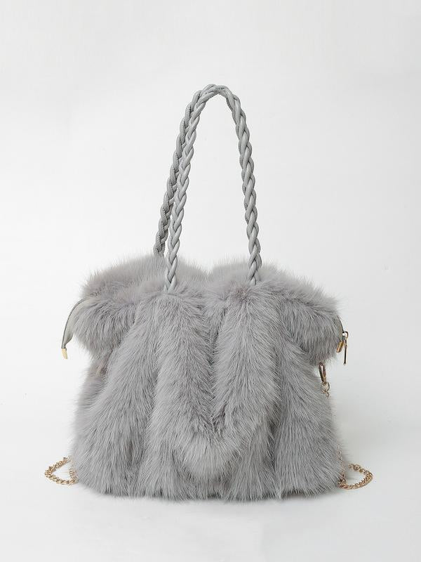 Luna | Bolso tote de hombro en terciopelo mullido