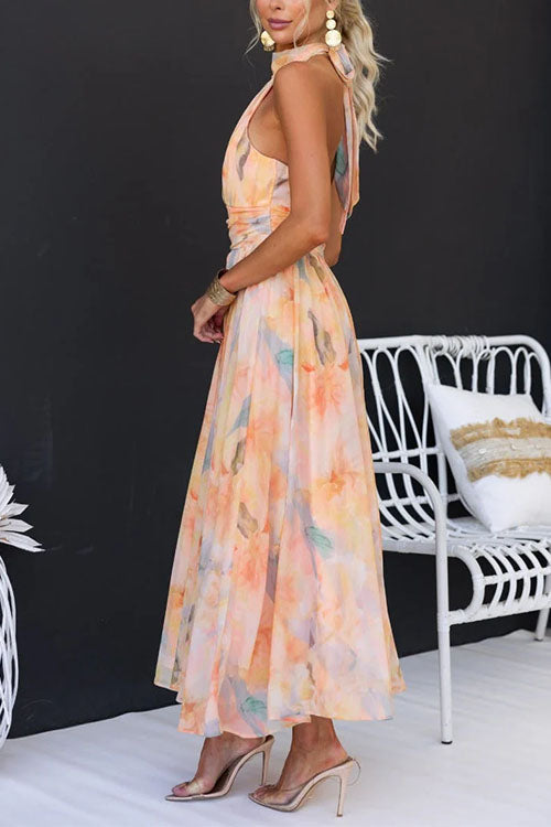 Irene | Vestido maxi estampado