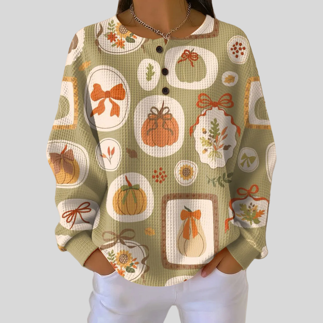 Hiske | Sudadera Otoñal Cálida con Botones
