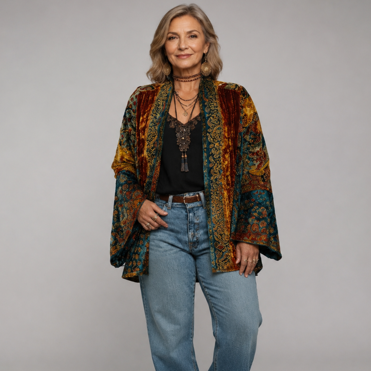 Darcy | Rebeca Kimono Bordada Boho