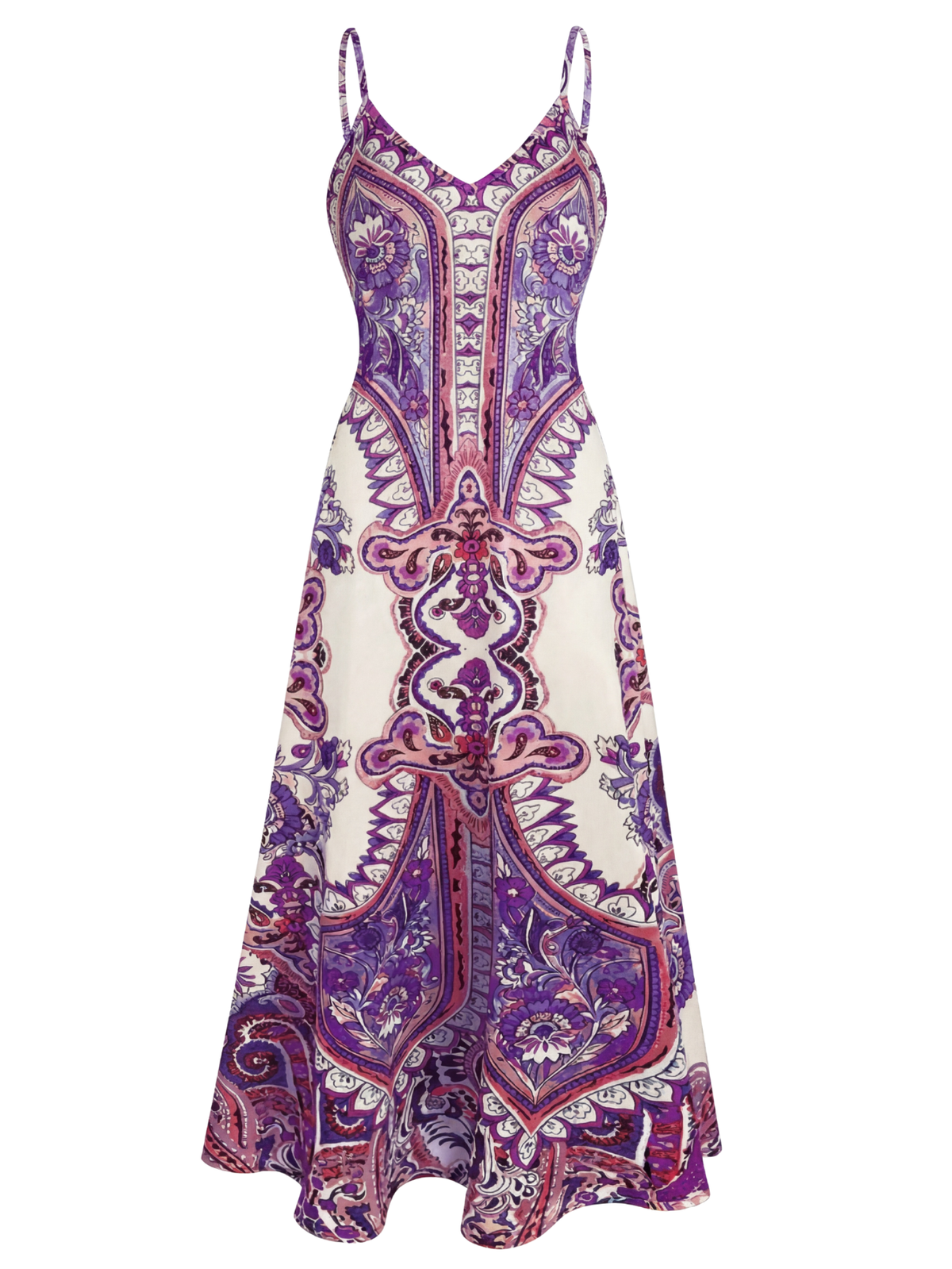 Skye – Vestido sin Mangas con Estampado Floral Boho