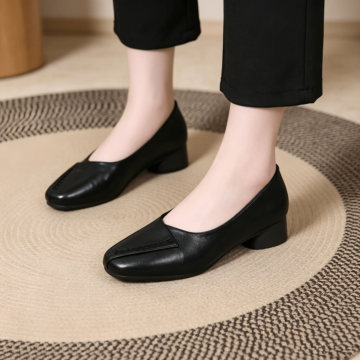 Arden™ | Zapatos de tacón bajo y puntera cuadrada