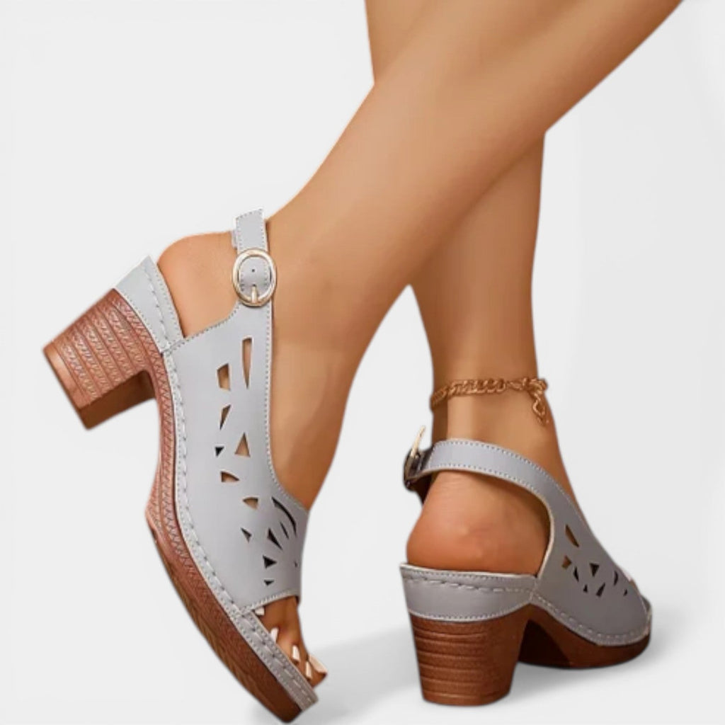 Dina | Sandalias ortopédicas de tacón con muelle