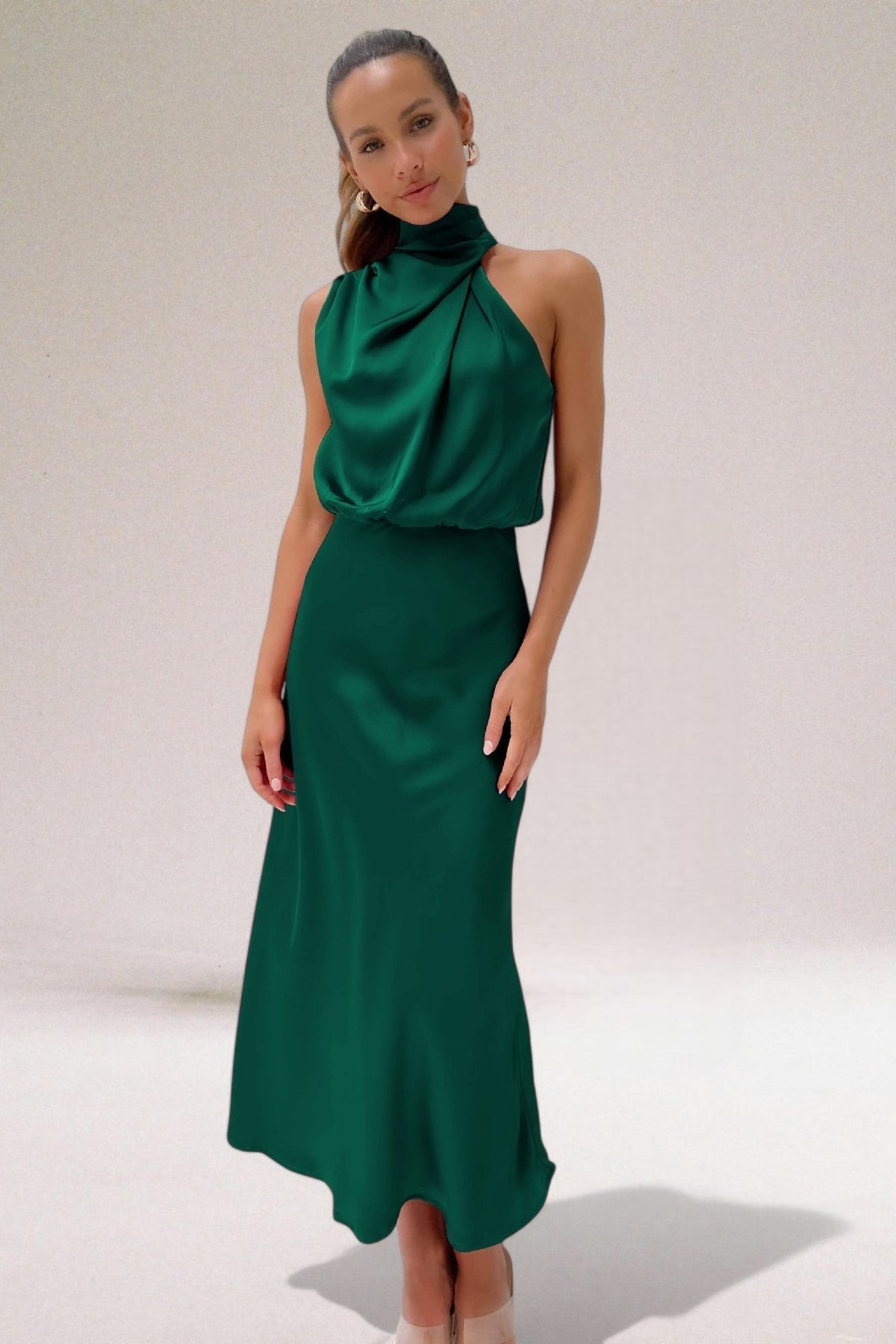 ELARA™: vestido de noche elegante en satén