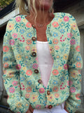 Foxfield™ | Chaqueta de punto floral vintage para mujer