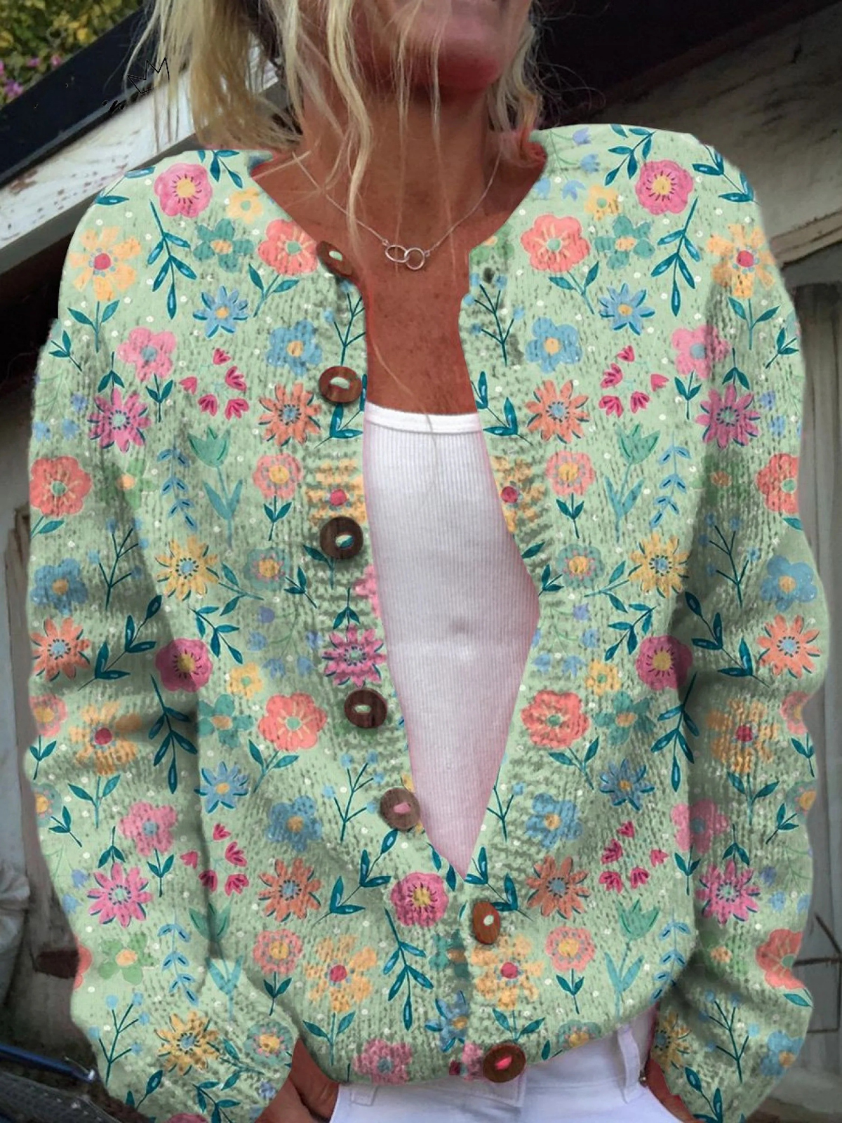 Foxfield | Cárdigan Floral Vintage para Mujer