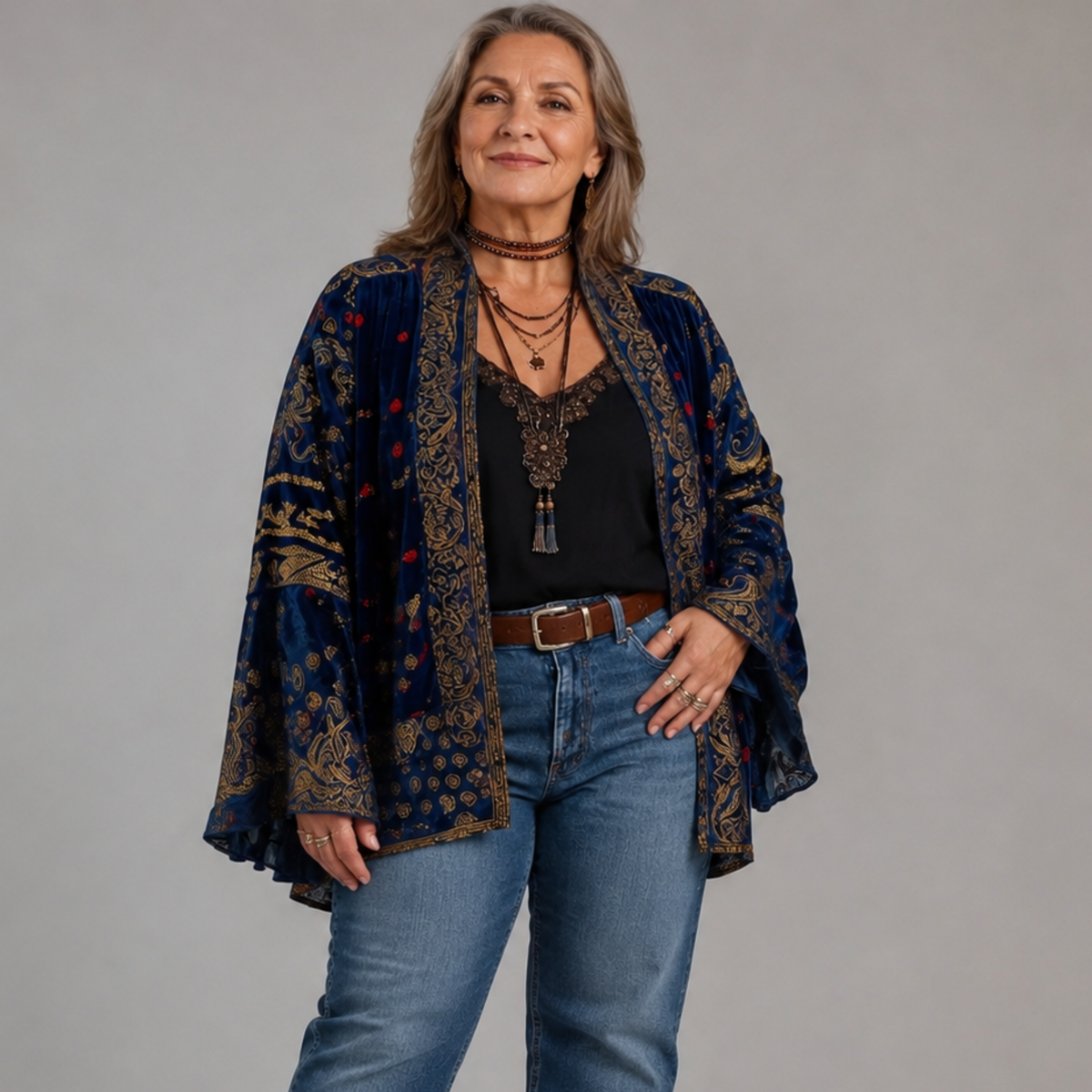 Darcy | Rebeca Kimono Bordada Boho