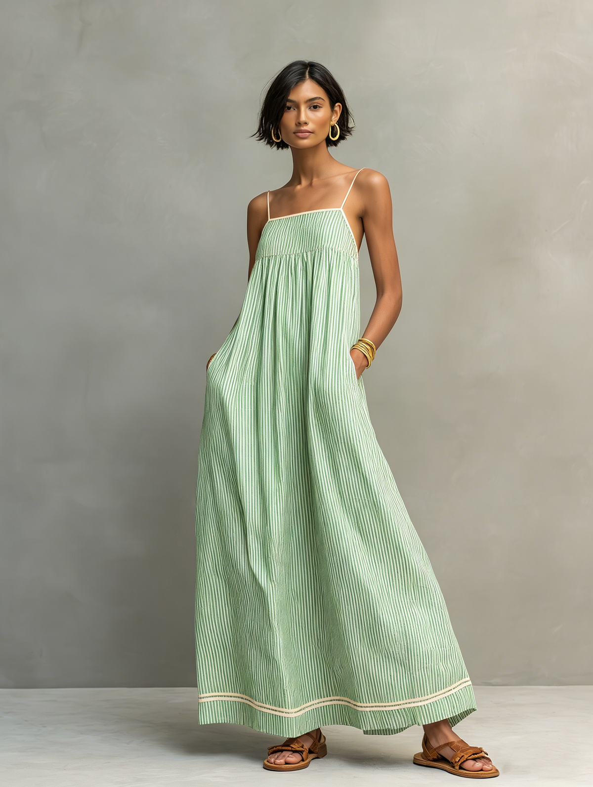 Petra | Vestido largo de rayas