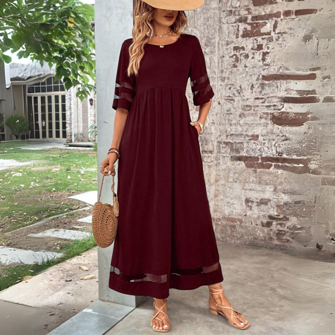 Aubrey™ | Vestido Midi Favorecedor y Alisador de Abdomen