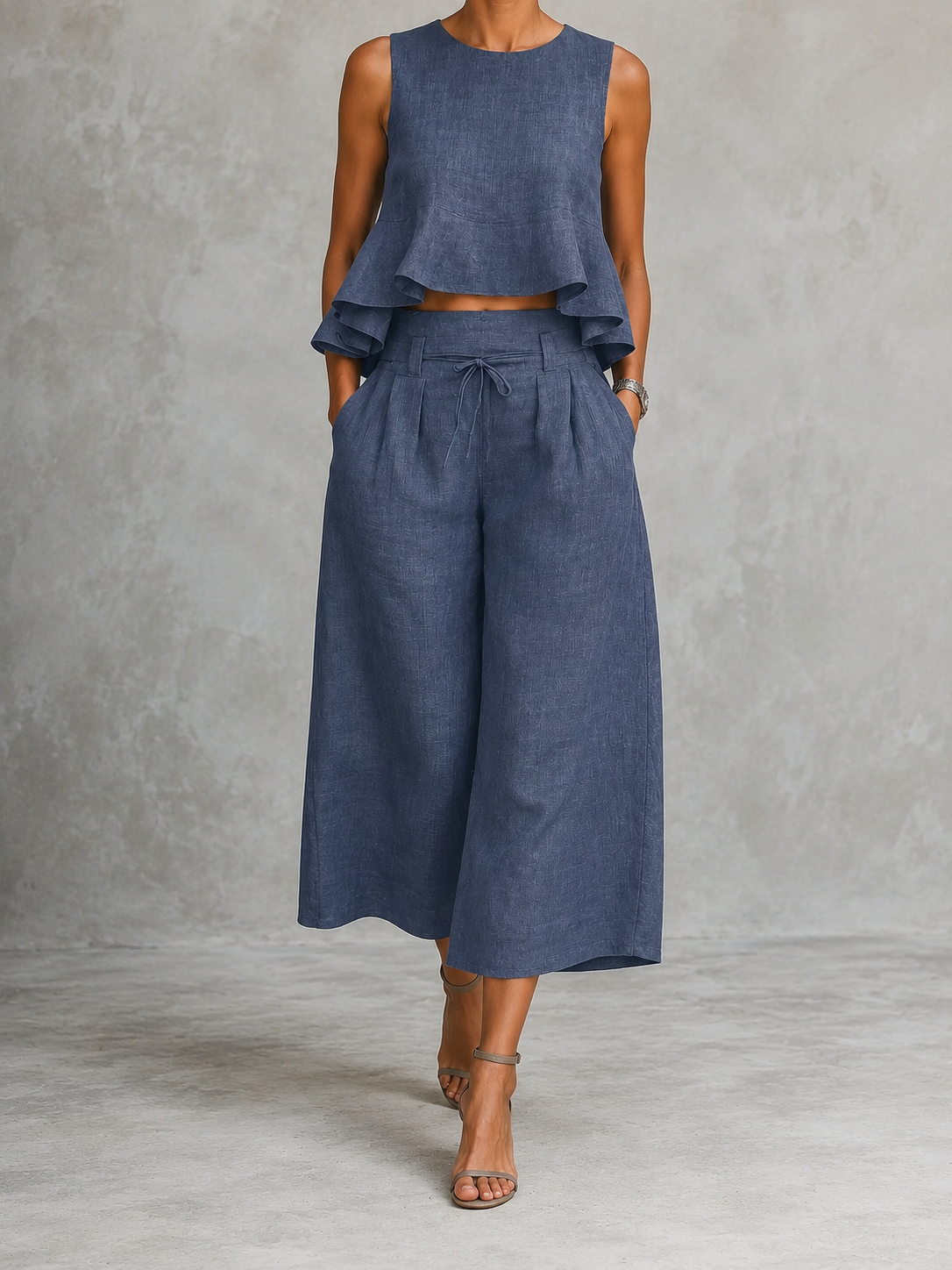 Conjunto de Dos Piezas Freya para Mujer con Bajo de Volante