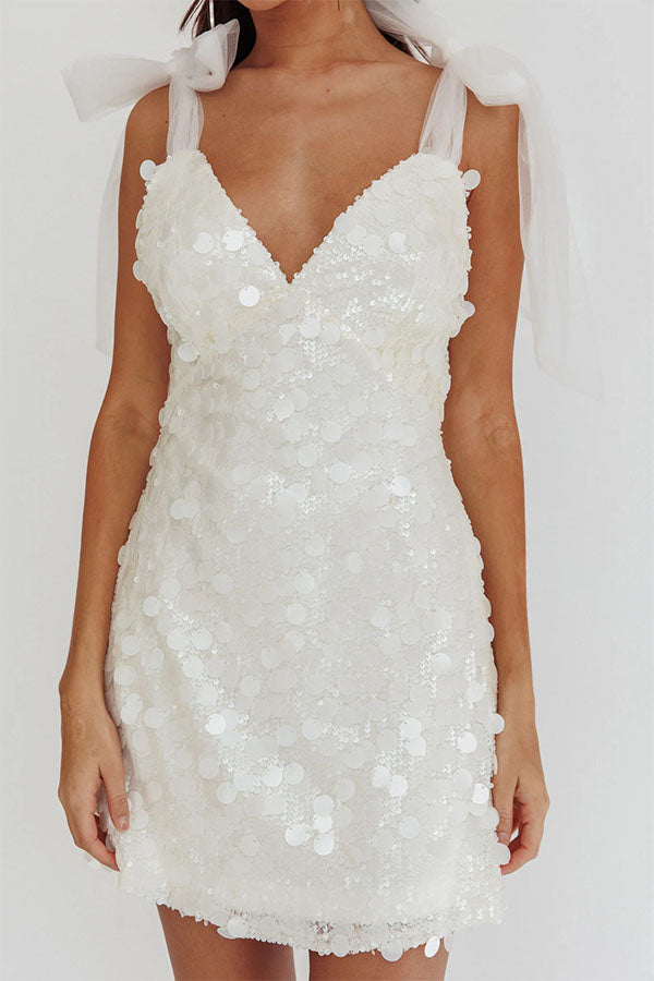 Minivestido de lentejuelas Celeste Glamour