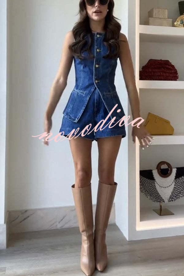 Shorts vaqueros Abel de talle alto y corte holgado