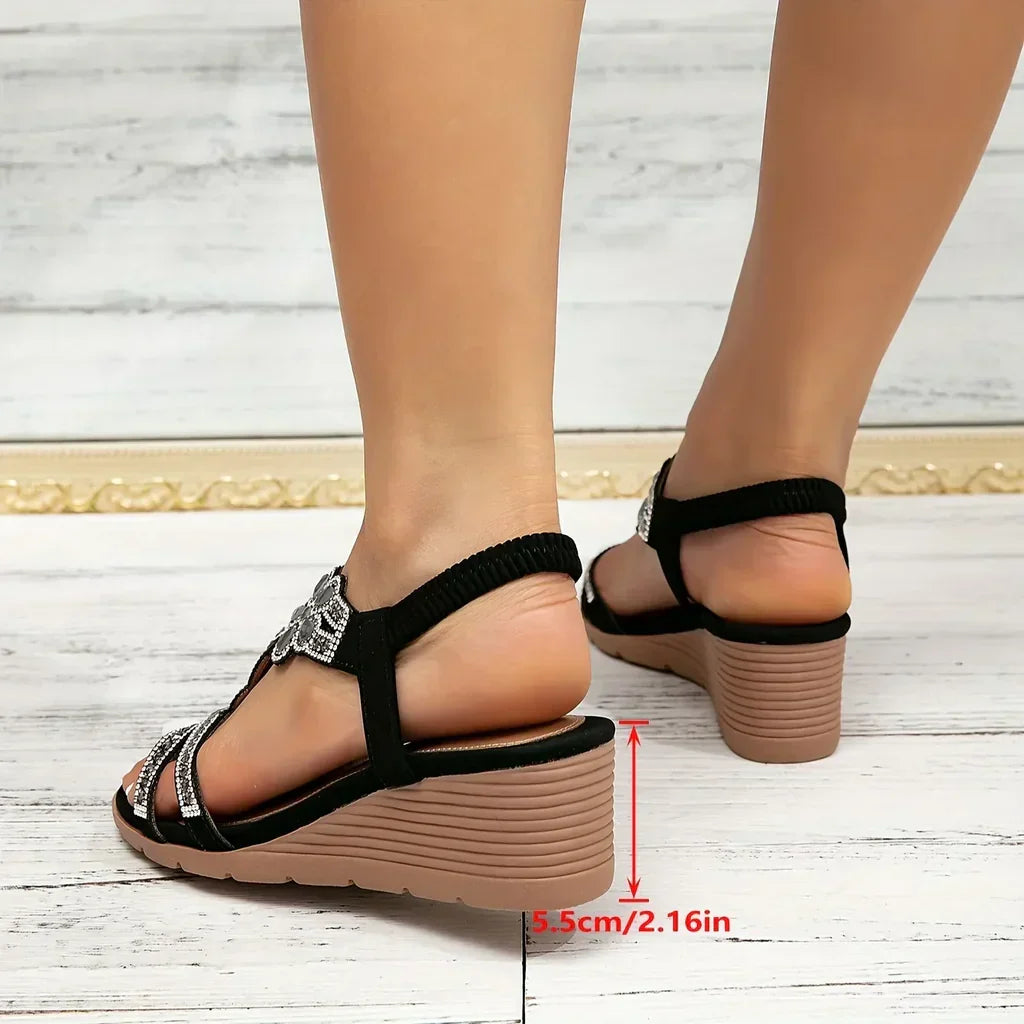 Sandalias ortopédicas de cuña para mujer