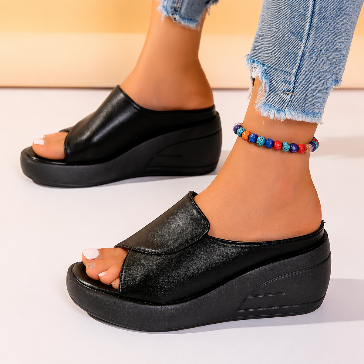 Celine™ | Sandalias de cuña ortopédicas fáciles de poner.