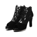 Tacones elegantes de encaje con puntera abierta Seraphine