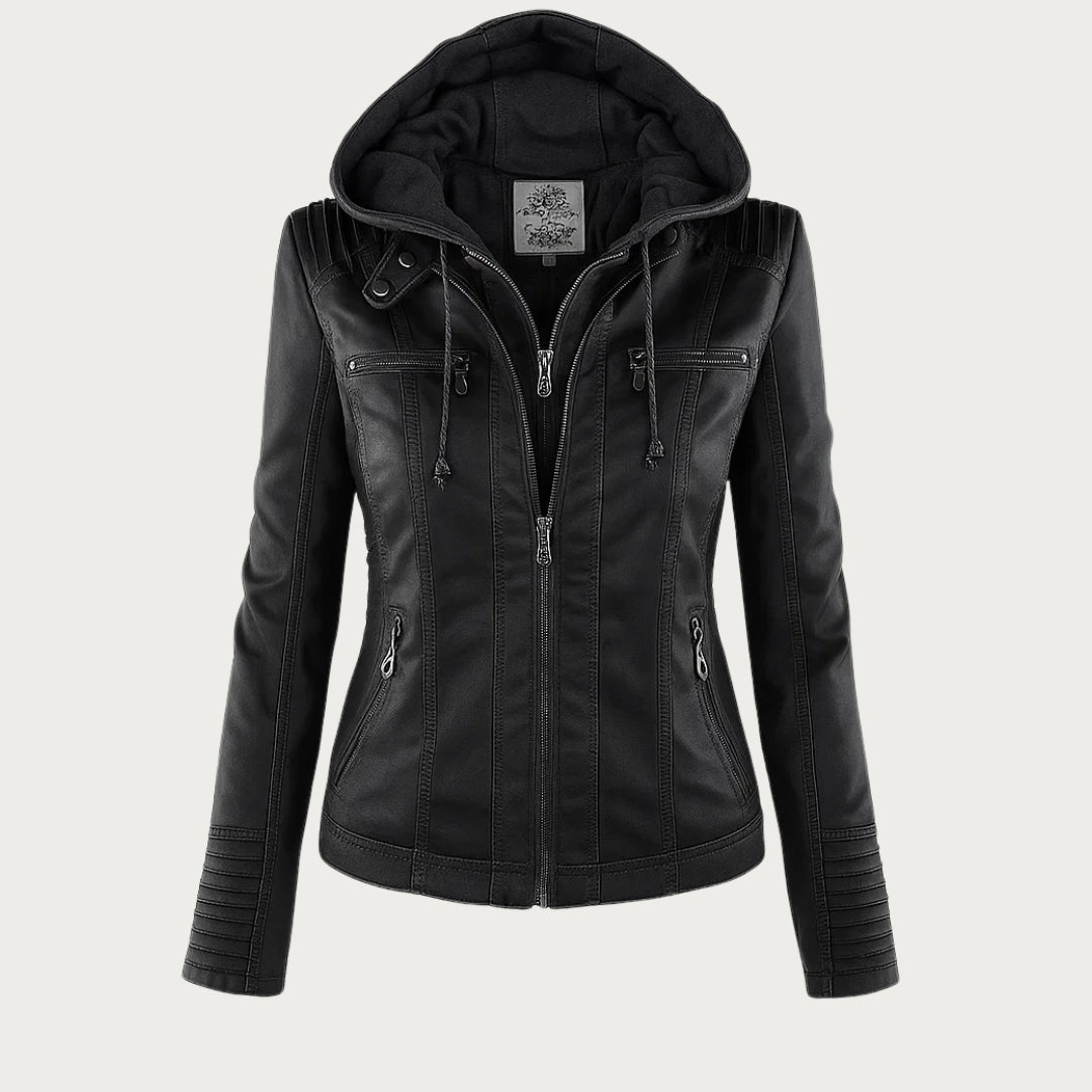 Chaqueta de piel Flavia negro