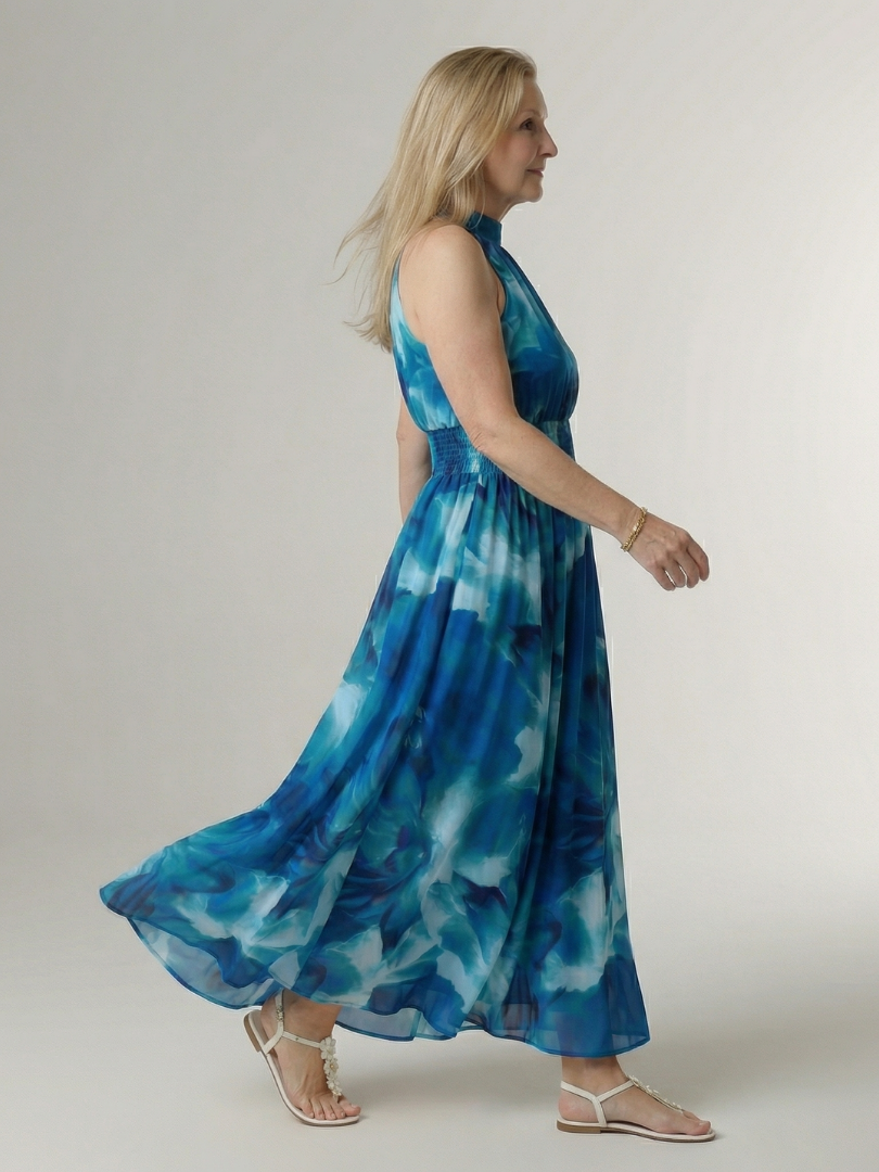Sylin | Vestido Midi Halter Fruncido