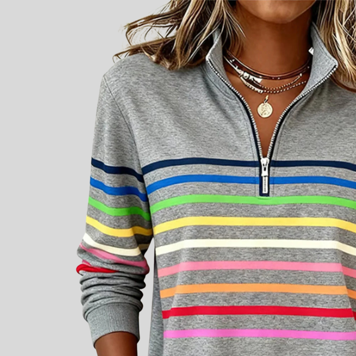 Reinou | Sudadera Deportiva con Media Cremallera