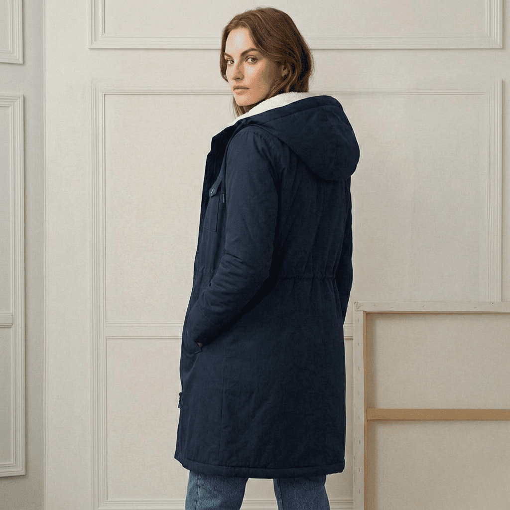 Marjorie | Abrigo Acogedor con Capucha, Resistente al Agua