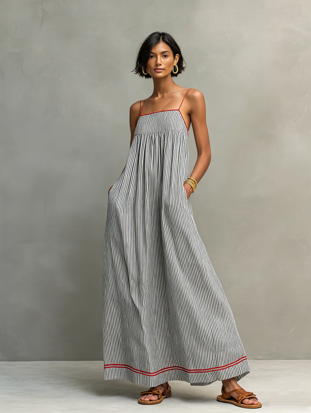 Petra | Vestido largo de rayas