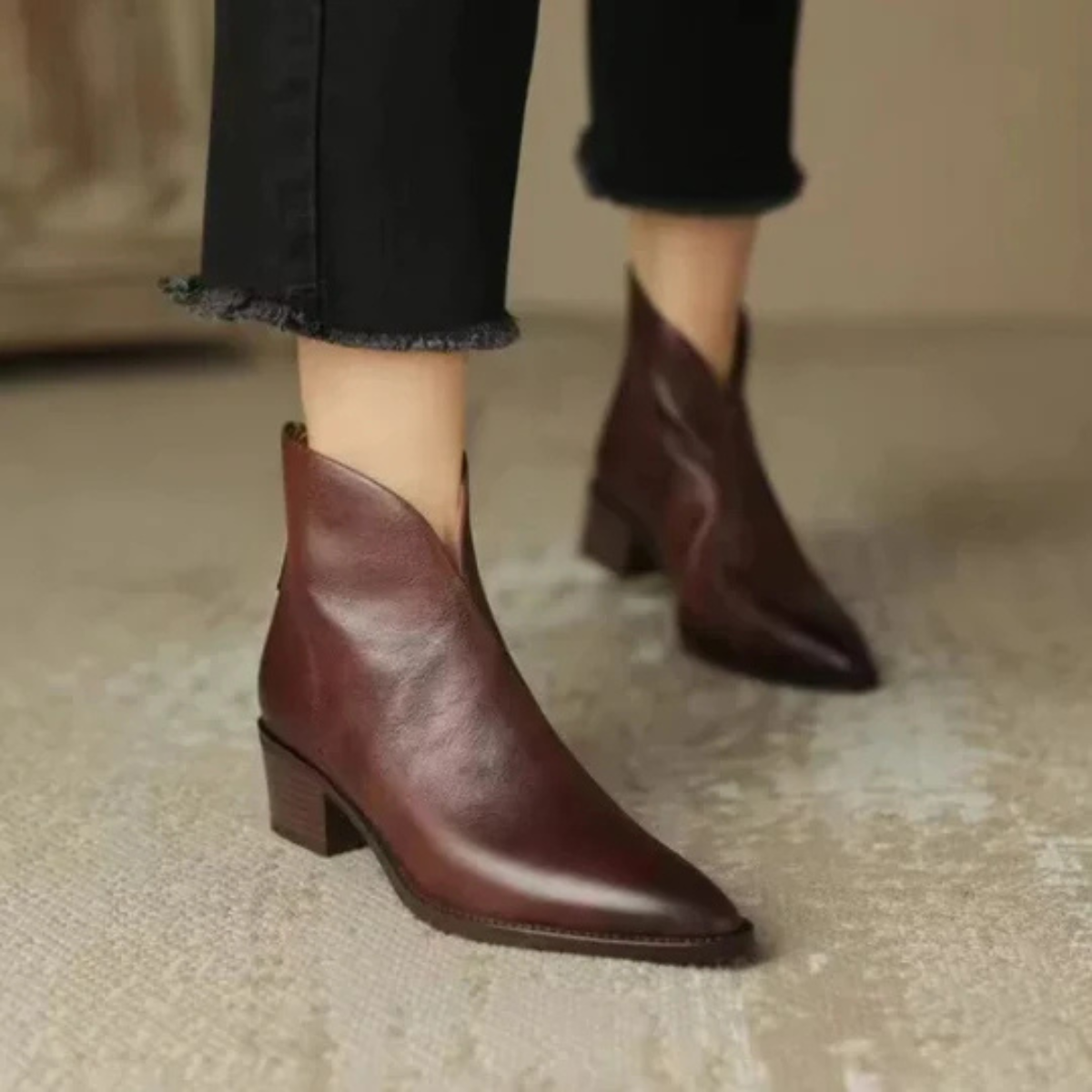ZAFIRA™ | Botines de piel premium con tacón bajo