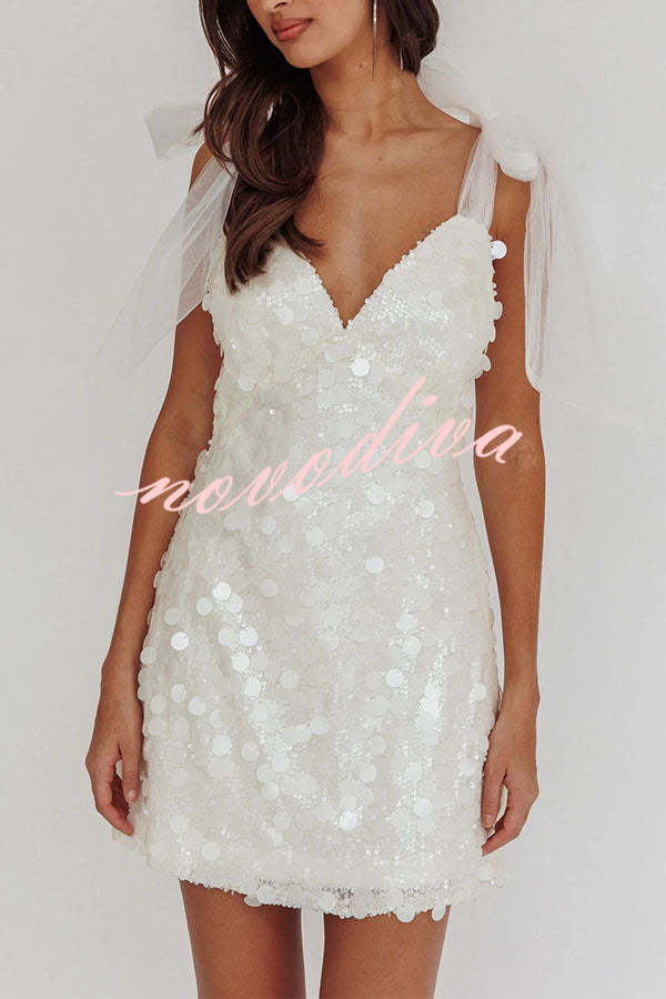 Minivestido de lentejuelas Celeste Glamour