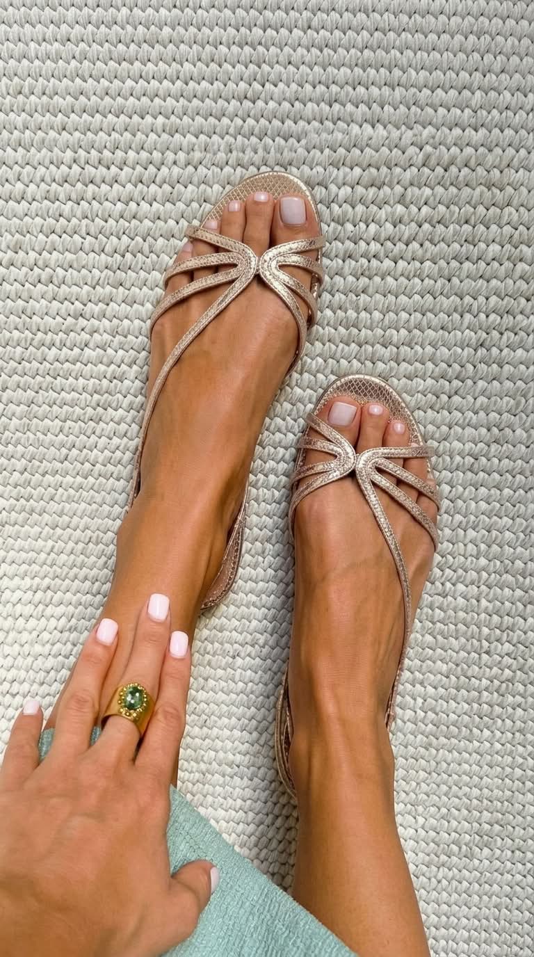 Serafina | Sandalias doradas, esencia del verano