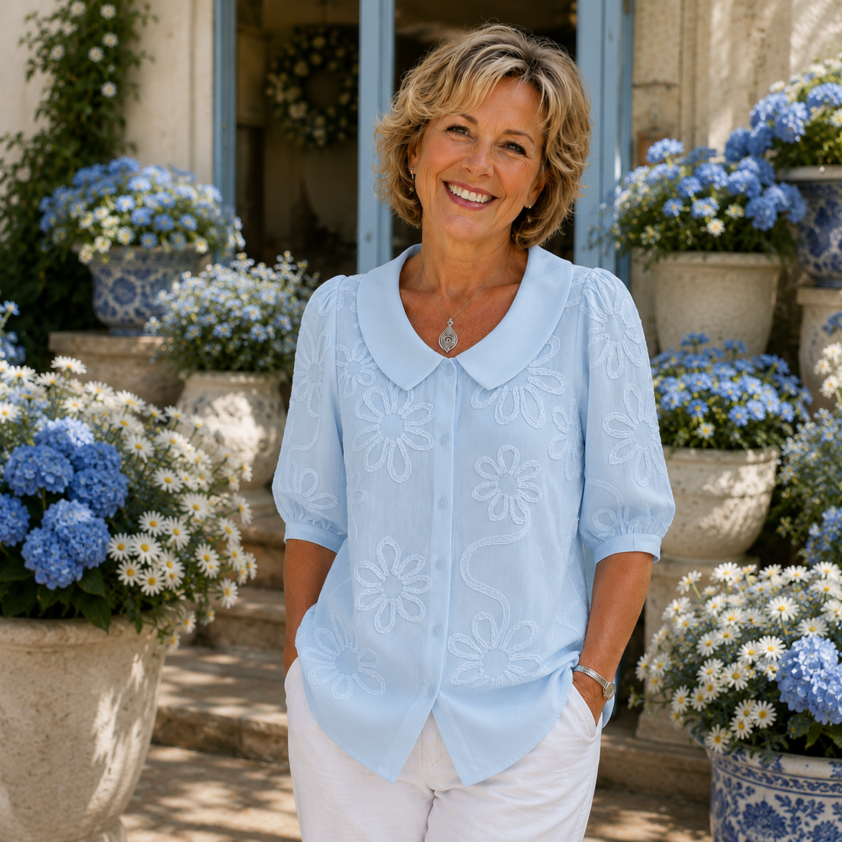 Fiora™ │ Blusa floral elegante
