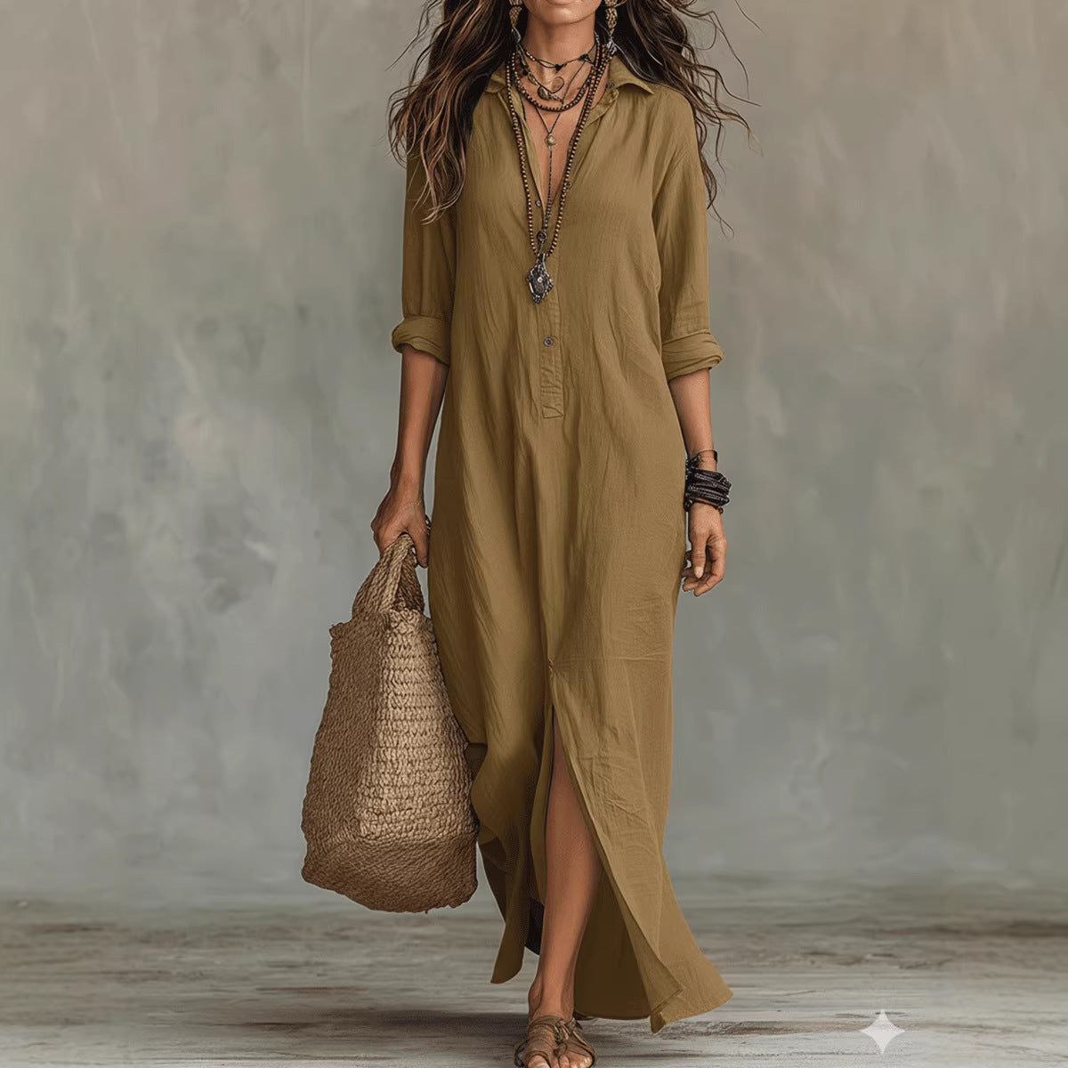 WILLOW | Vestido Largo sin Esfuerzo, Silueta Favorecedora, Versátil para el Día a Día