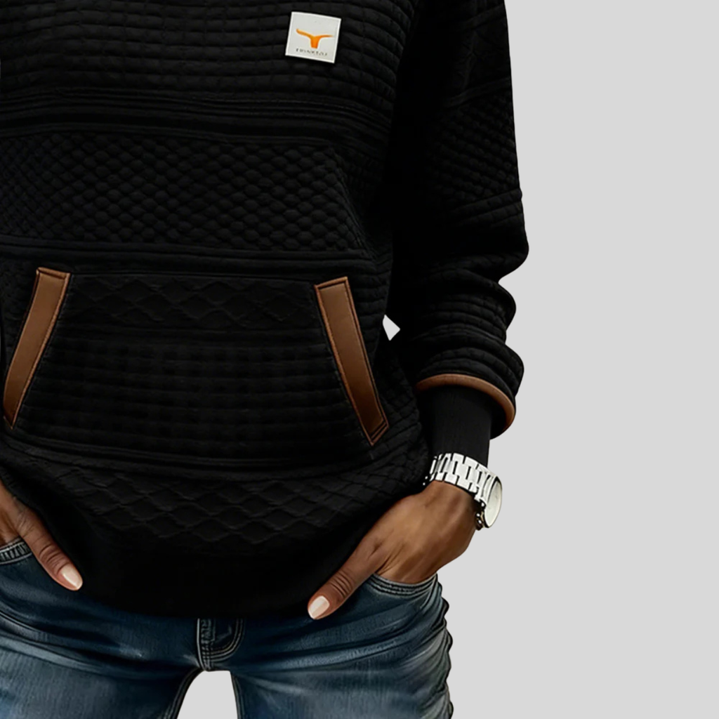 Noelle™ | Sudadera de Cuello Redondo en Bloques de Color