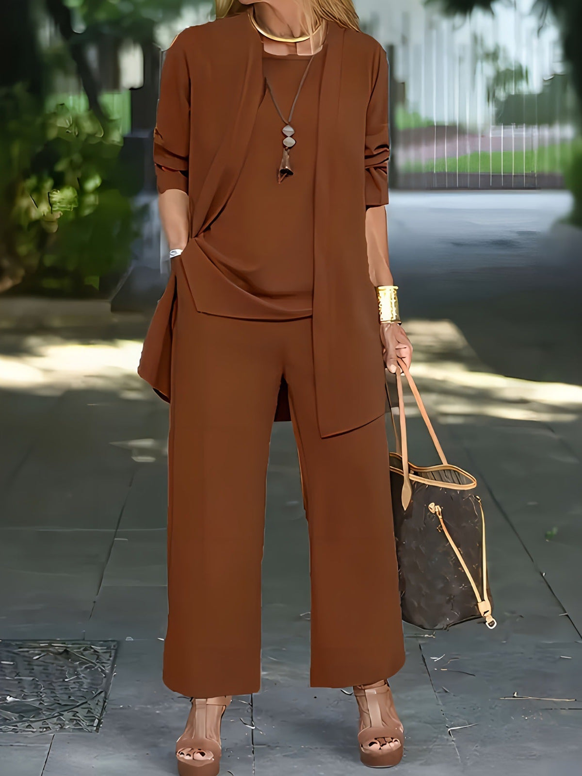 VALENTINA Elegante conjunto de 3 piezas para mujer con corte holgado