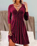 Averie Vestido de topos con escote en V
