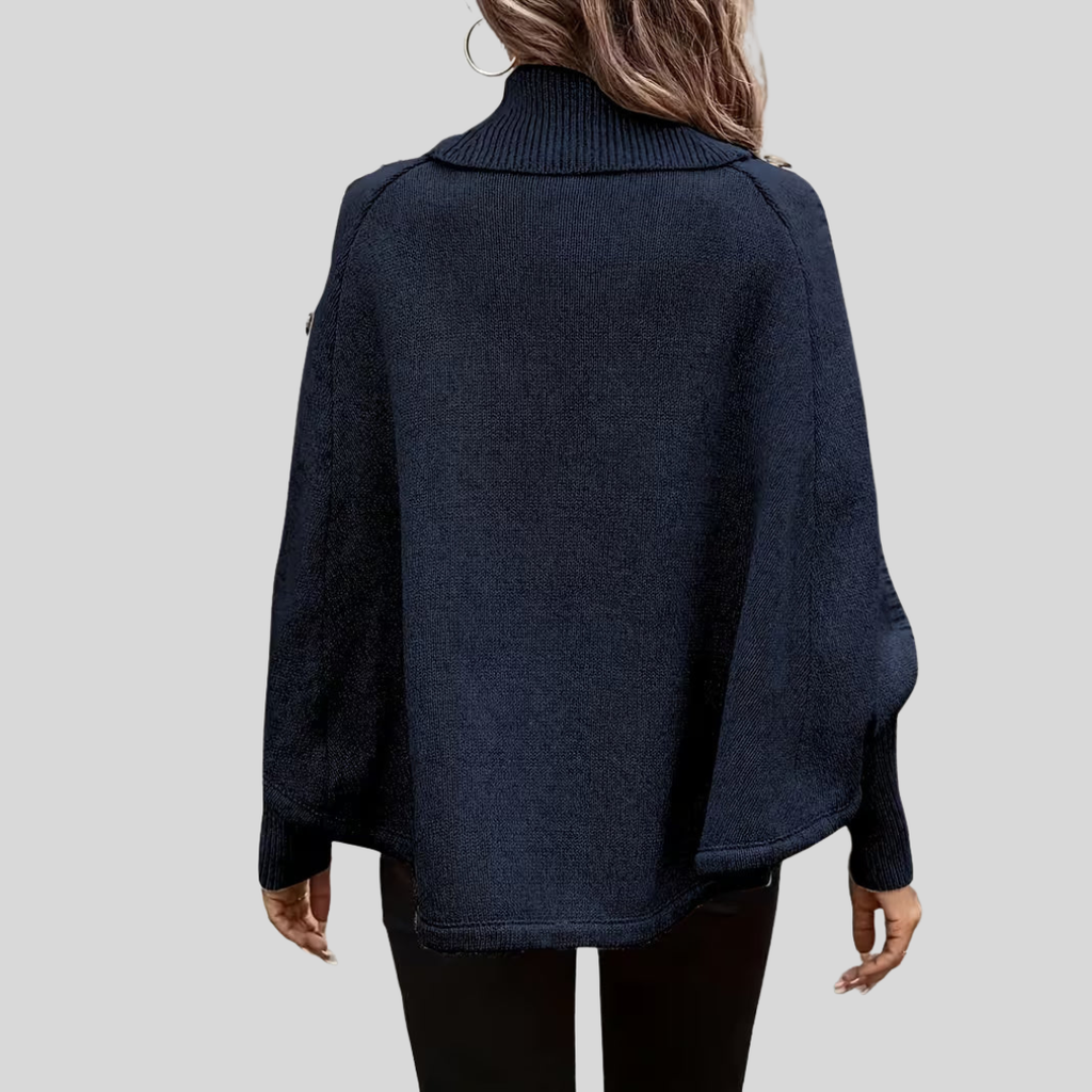 Norelle™ | Jersey de Punto Trenzado con Cuello Alto