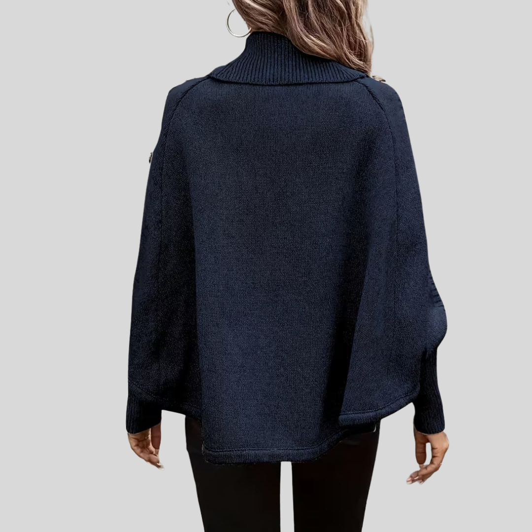 Norelle™ | Jersey de Punto Trenzado con Cuello Alto