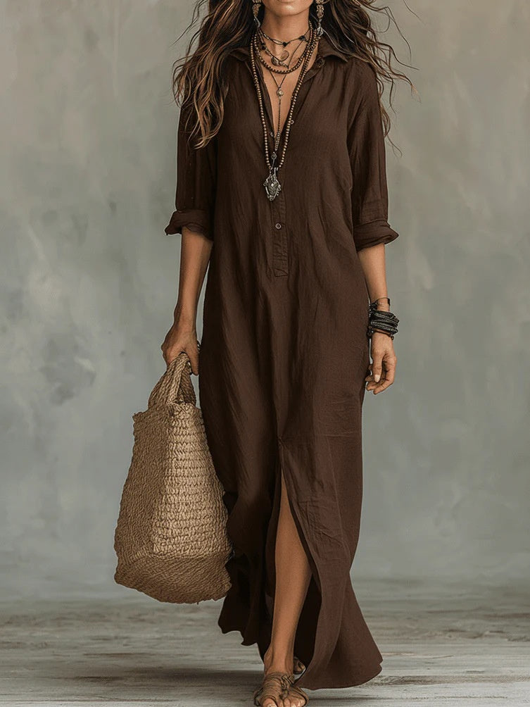 WILLOW | Vestido Largo sin Esfuerzo, Silueta Favorecedora, Versátil para el Día a Día