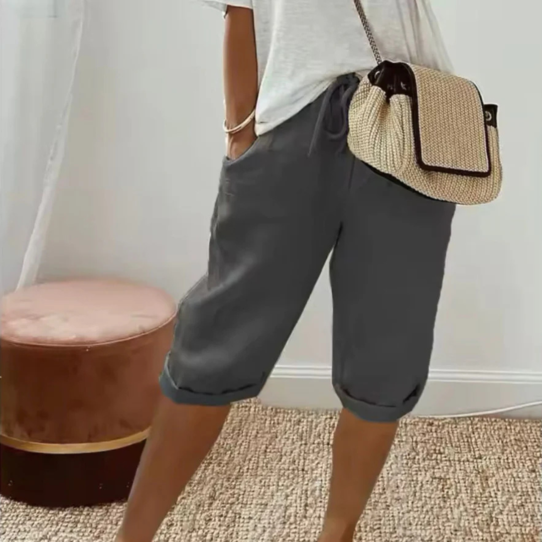 Fenley | Short Capri de Lino con Cordón