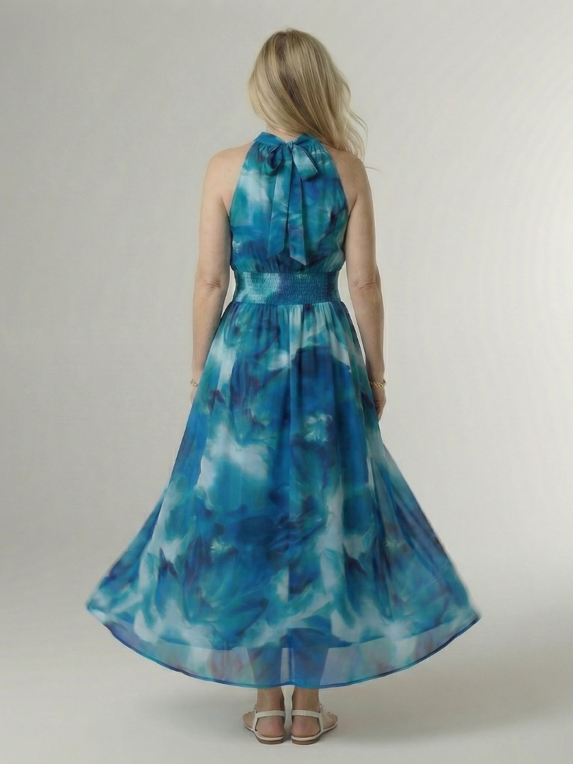 Sylin | Vestido Midi Halter Fruncido