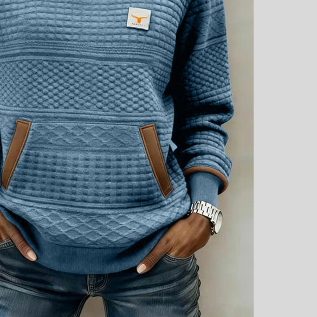 Noelle™ | Sudadera de Cuello Redondo en Bloques de Color