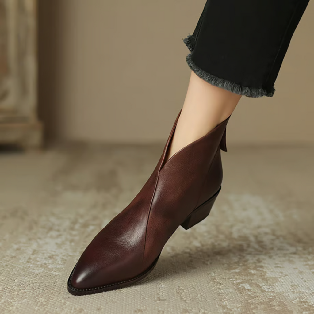ZAFIRA™ | Botines de piel premium con tacón bajo