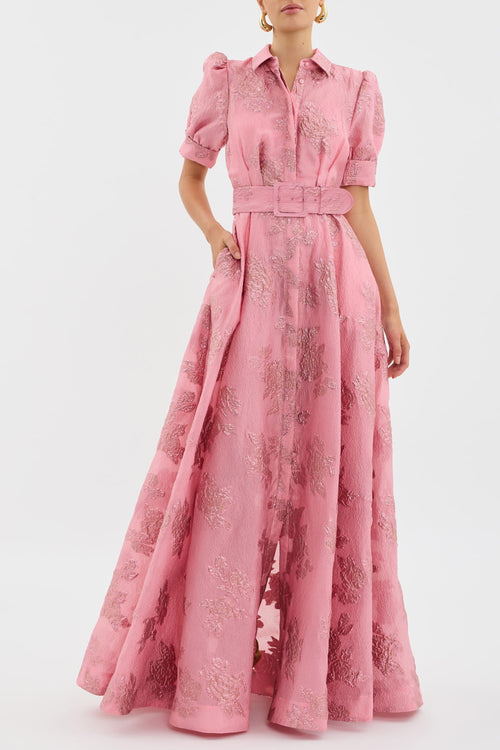 Aria™ | Vestido con Mangas Cortas Abullonadas