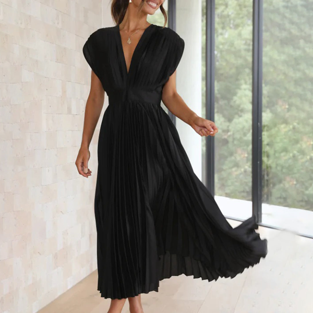 Annabelle | Vestido Midi Plisado Atemporal