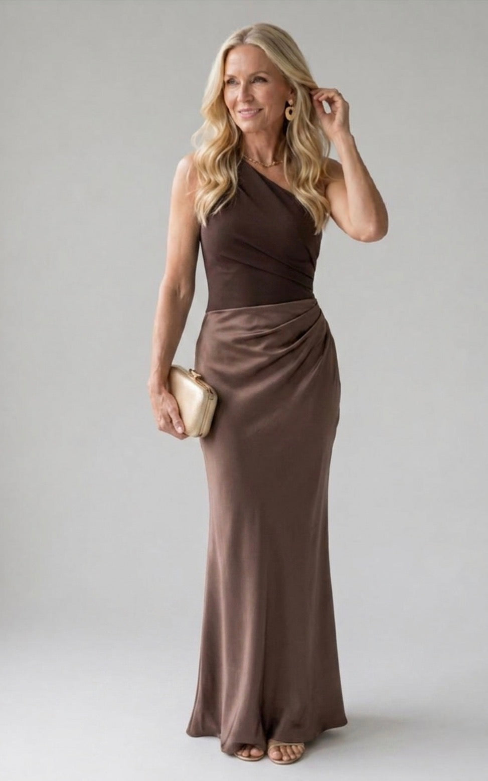 Anneliese | Vestido Maxi de Columna con un Hombro