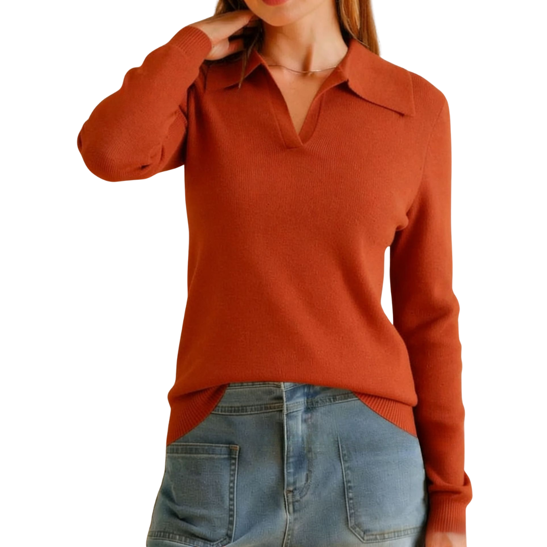 ROSAMUND™: jersey polo de punto clásico
