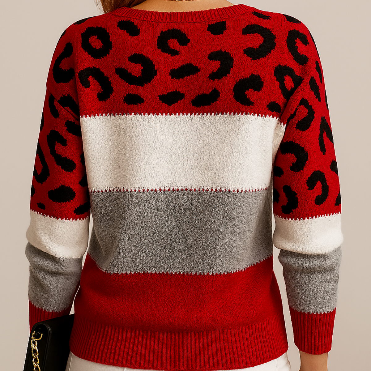 Charlene | Jersey de punto con estampado de leopardo