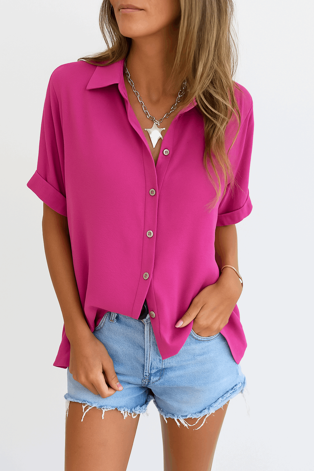 Lily - Camisa de Manga Corta Sin Esfuerzo