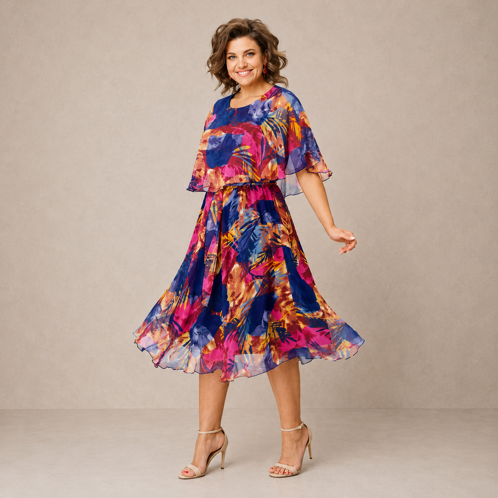 Marianne | Vestido midi floral de colores