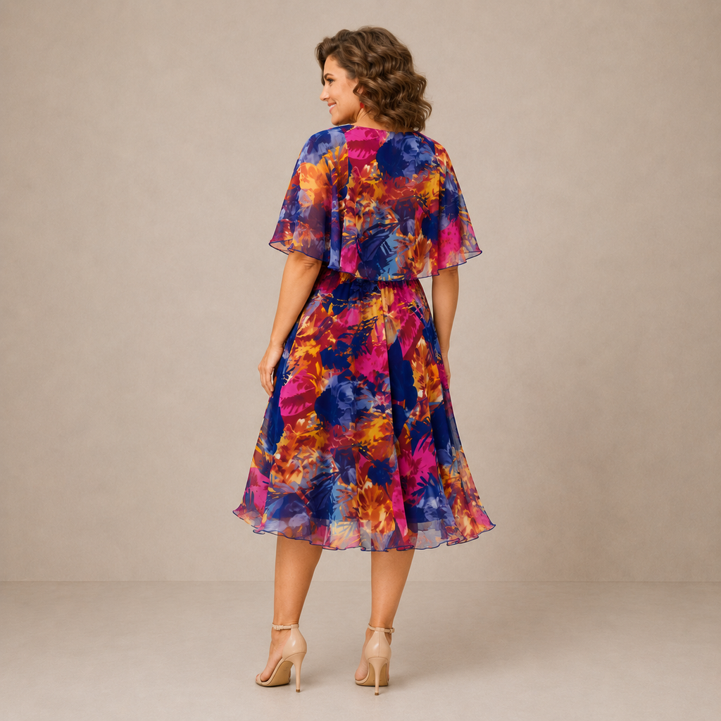 Marianne | Vestido midi floral de colores