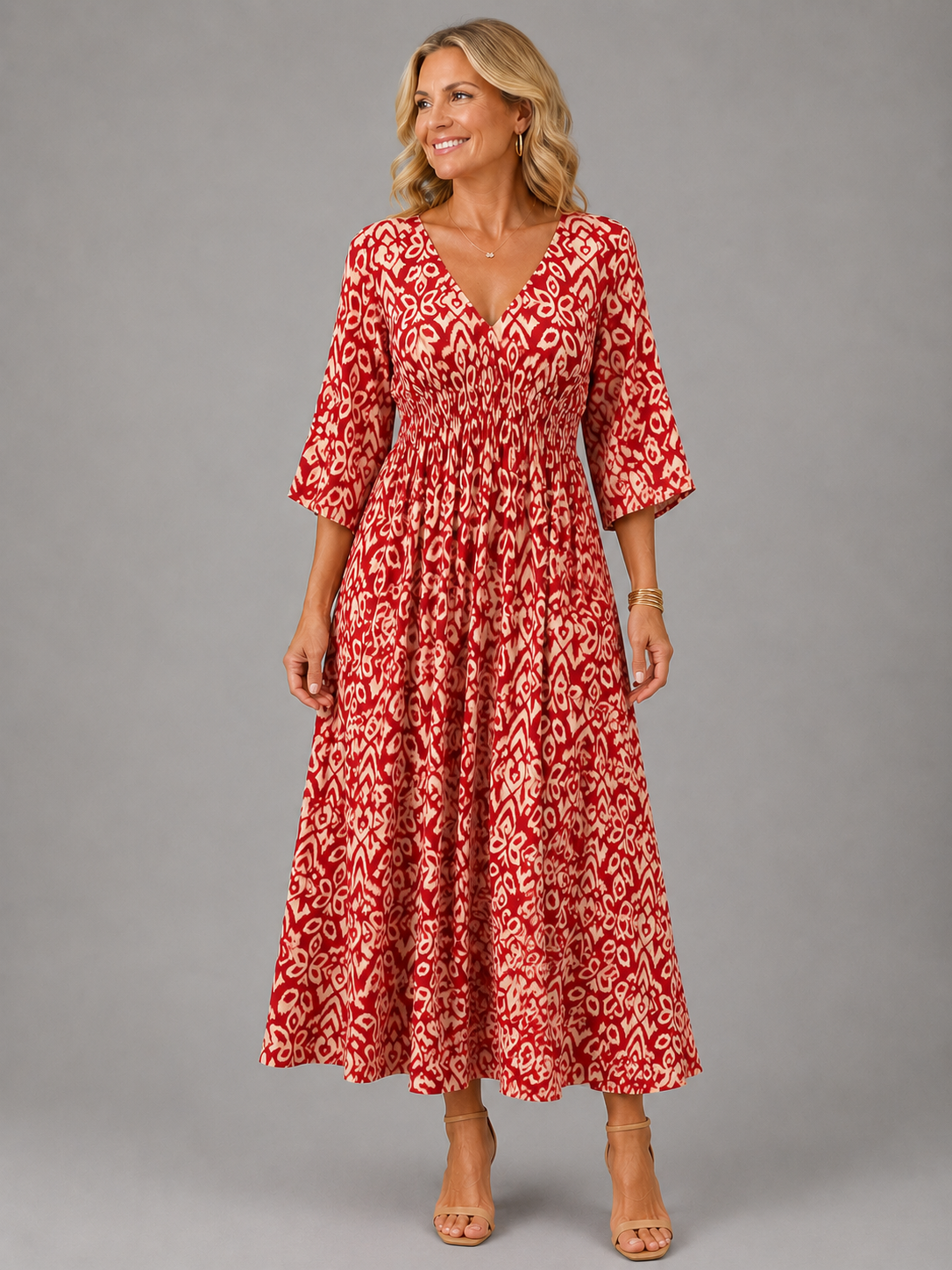 Althea™ | Vestido Midi Fluido Bohemio