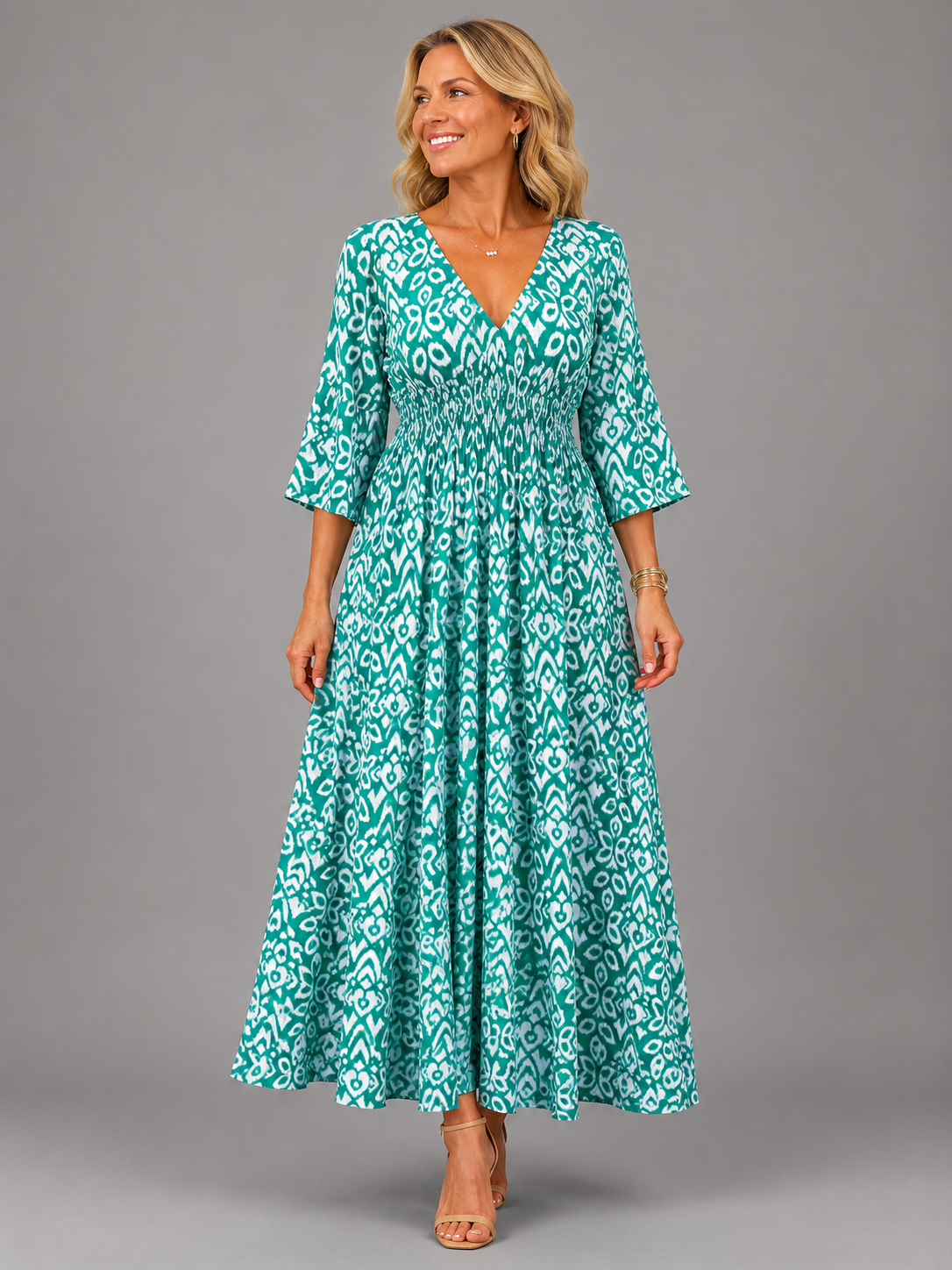 Althea™ | Vestido Midi Fluido Bohemio